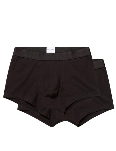 Sunspel Stretch Cotton 2 Pack Trunks Black de la marque