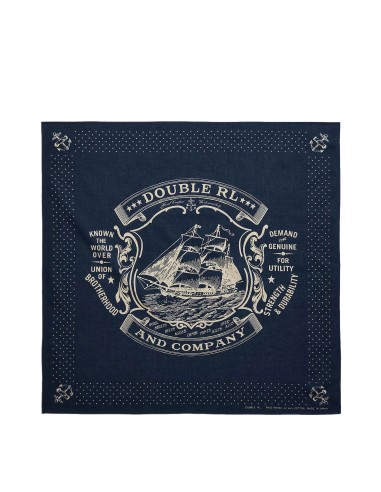 RRL by Ralph Lauren Sailboat-Graphic Cotton Bandana Indigo/CreamIndigo/Cream sur le site 